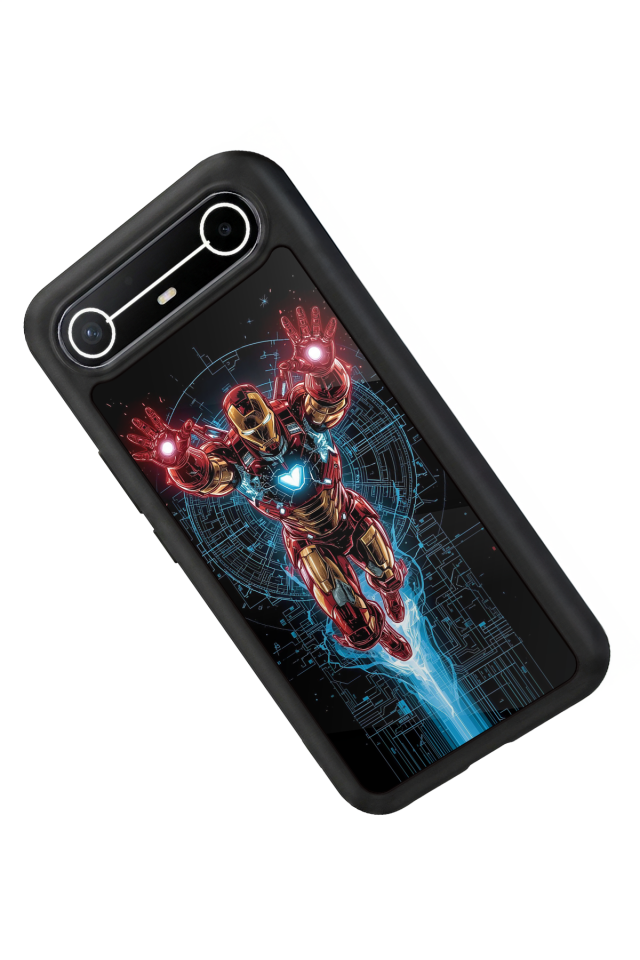Tecno Spark Slim 5G Uyumlu Iron Man ( Demir Adam ) Tasarımlı Glossy Premium Kılıf