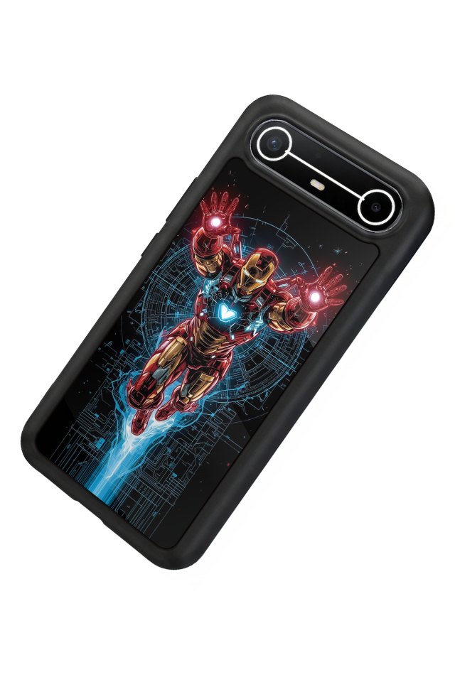 Tecno Spark Slim 5G Uyumlu Iron Man ( Demir Adam ) Tasarımlı Glossy Premium Kılıf