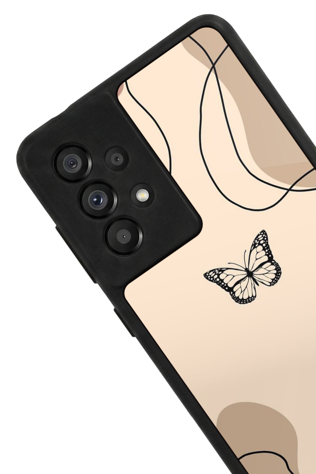 Samsung Galaxy A73 Uyumlu Kelebek Tasarımlı Glossy Premium Kılıf