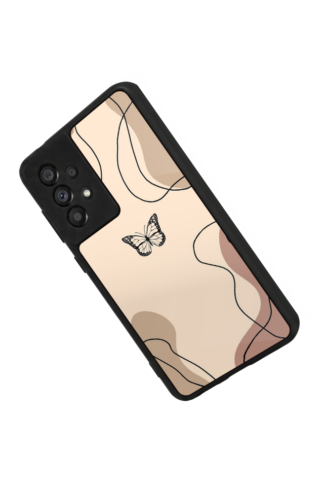 Samsung Galaxy A73 Uyumlu Kelebek Tasarımlı Glossy Premium Kılıf