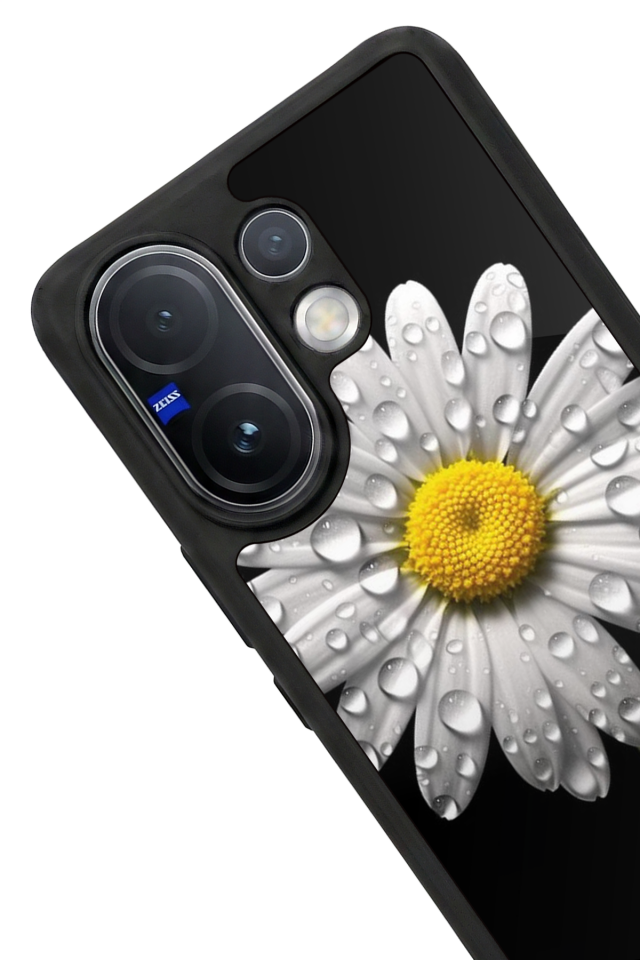 Vivo V60 Uyumlu Papatya Tasarımlı Glossy Premium Kılıf