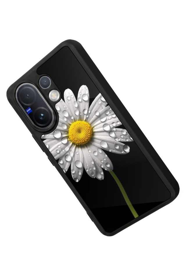 Vivo V60 Uyumlu Papatya Tasarımlı Glossy Premium Kılıf