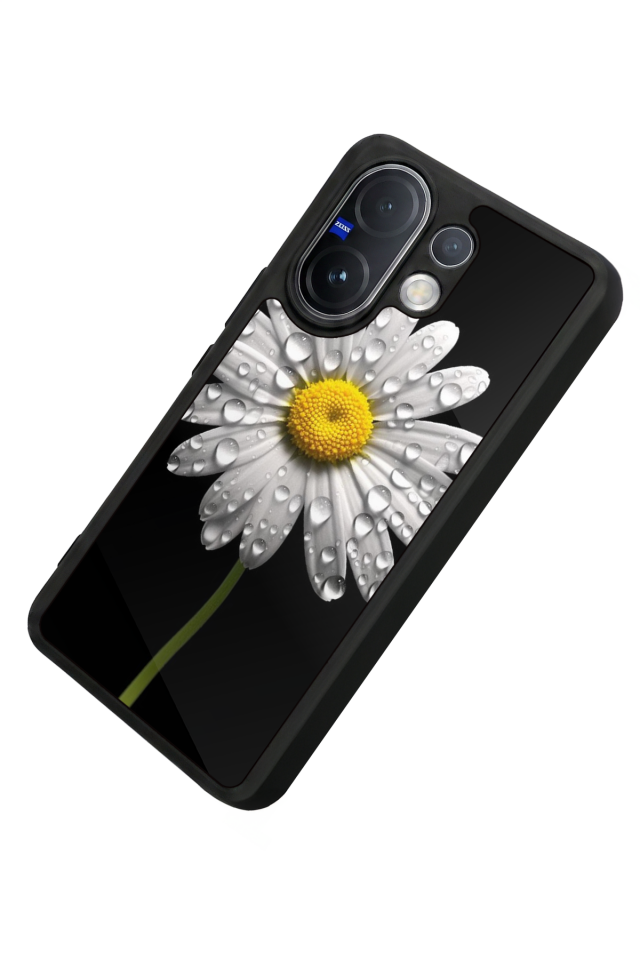 Vivo V60 Uyumlu Papatya Tasarımlı Glossy Premium Kılıf