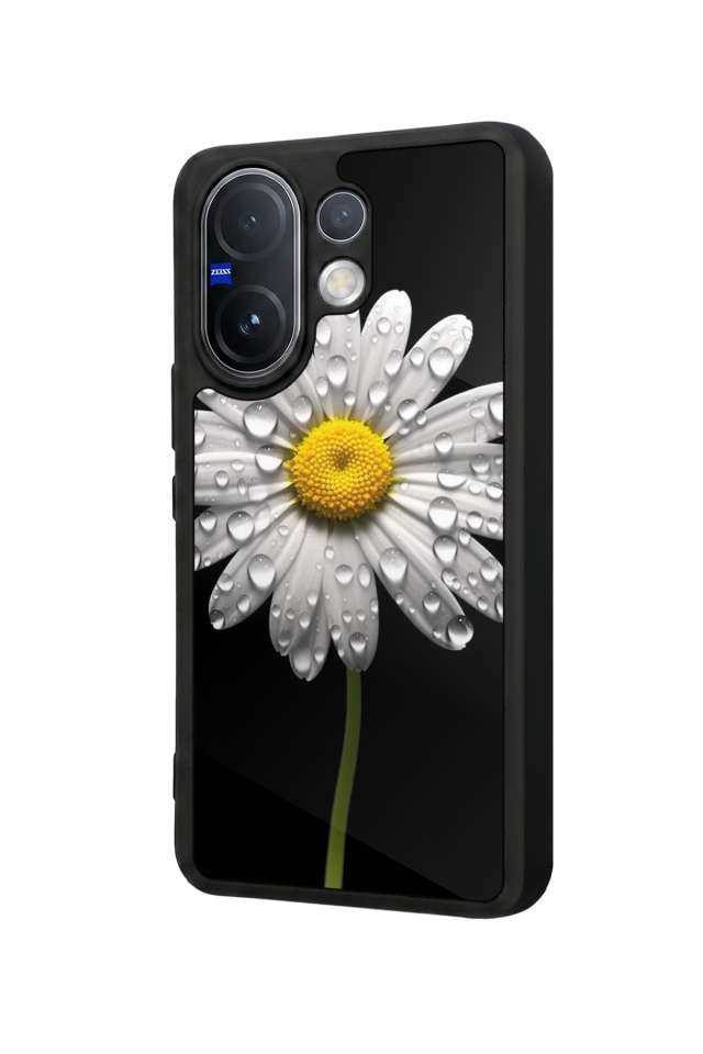 Vivo V60 Uyumlu Papatya Tasarımlı Glossy Premium Kılıf