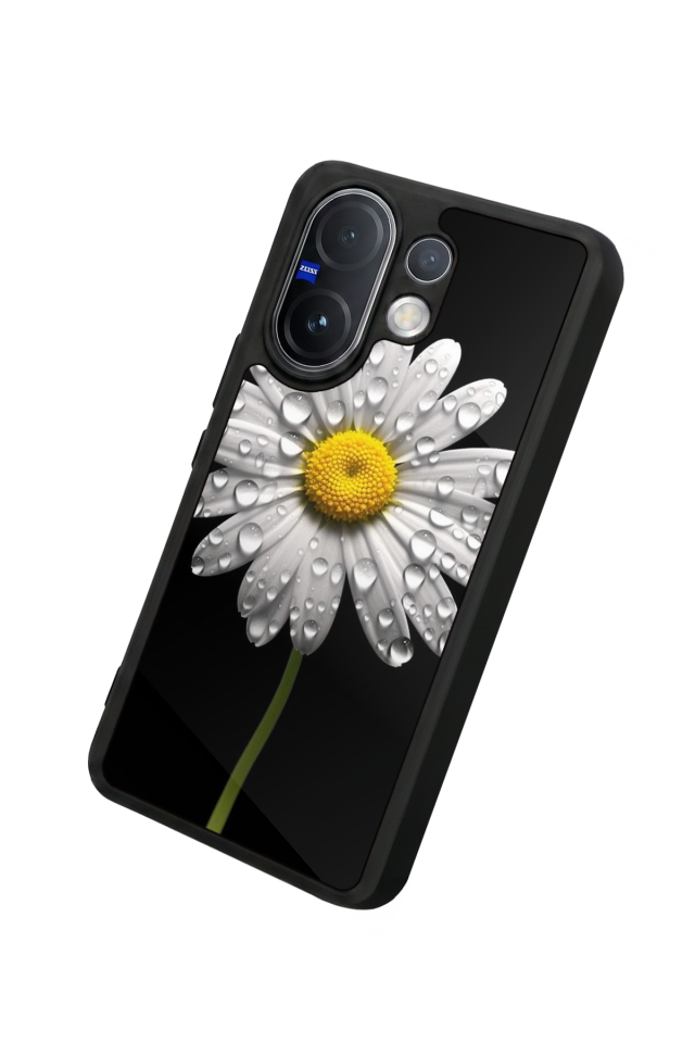 Vivo V60 Uyumlu Papatya Tasarımlı Glossy Premium Kılıf