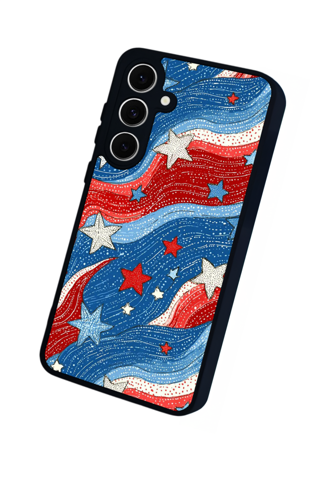 Samsung Galaxy A16 Uyumlu Retro Yildizlar Tasarımlı Glossy Premium Kılıf