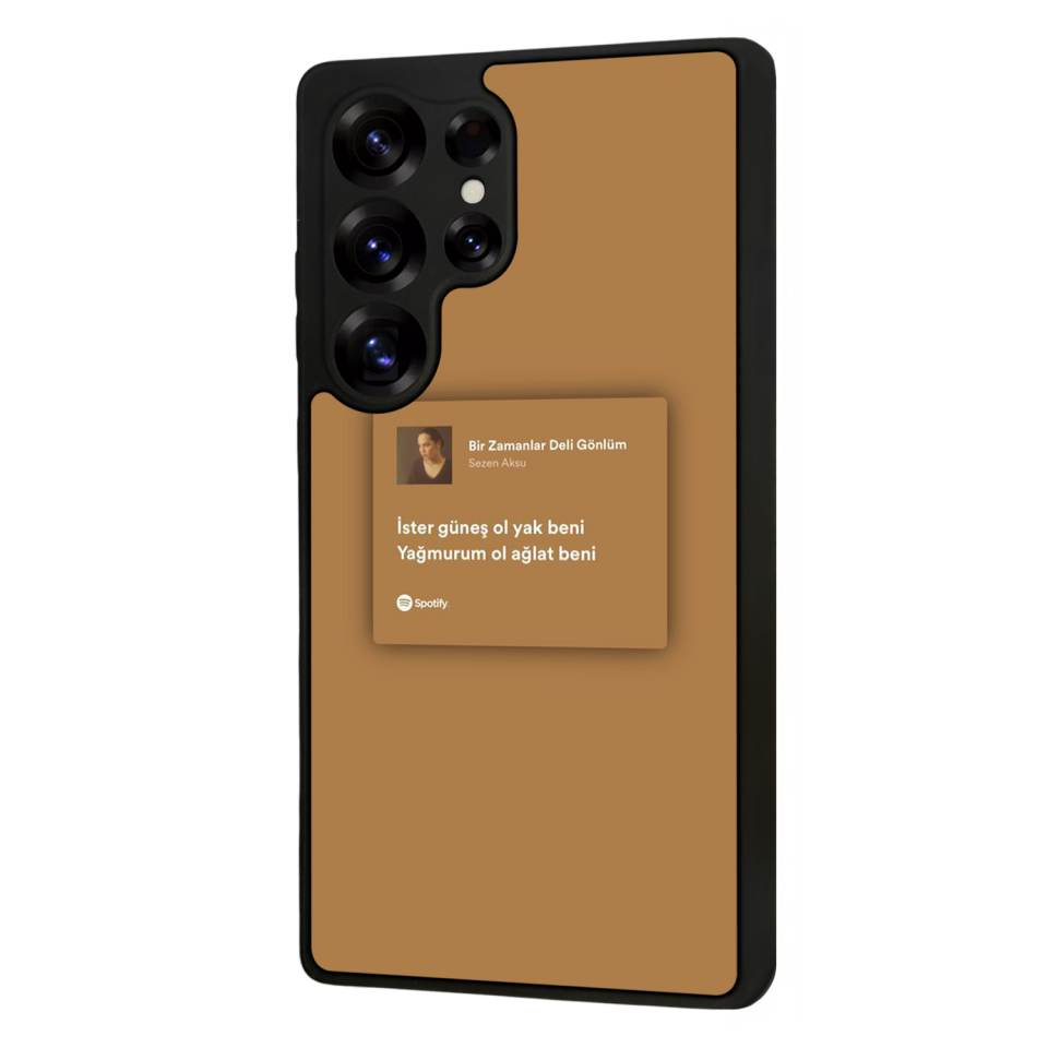 Samsung Galaxy S25 Ultra Uyumlu Sarki Sozleri Tasarımlı Glossy Premium Kılıf
