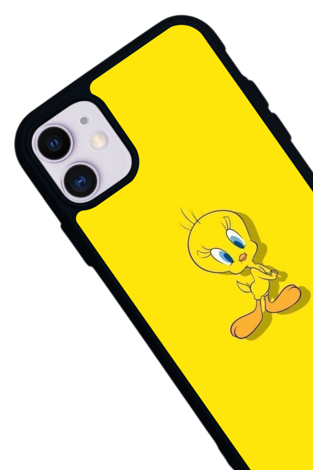 iPhone 11 Uyumlu Tweety Tasarımlı Glossy Premium Kılıf