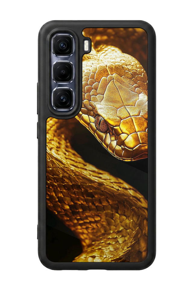 Infinix Hot 60 Pro Plus Uyumlu Yılan Tasarımlı Glossy Premium Kılıf