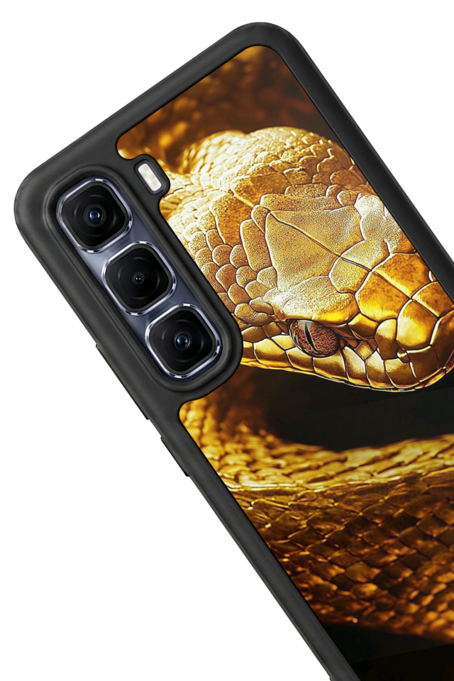 Infinix Hot 60 Pro Plus Uyumlu Yılan Tasarımlı Glossy Premium Kılıf