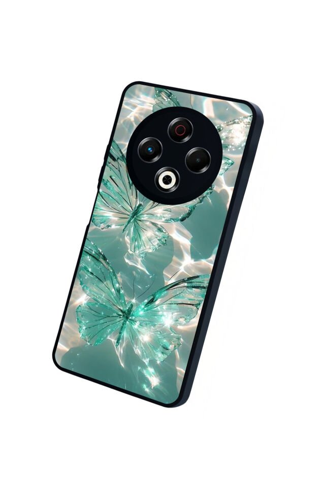 Tecno Spark 30 Uyumlu Kelebek Tasarımlı Glossy Premium Kılıf