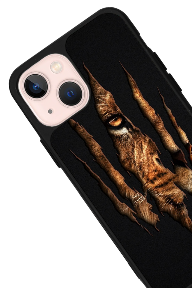 iPhone 13 Mini Uyumlu Aslan Tasarımlı Glossy Premium Kılıf