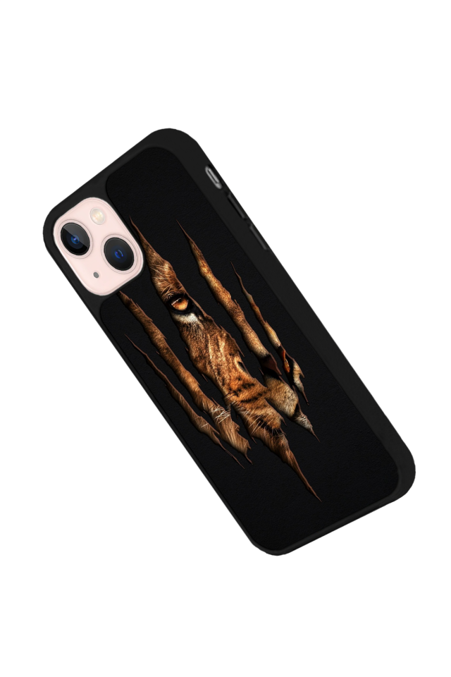 iPhone 13 Mini Uyumlu Aslan Tasarımlı Glossy Premium Kılıf