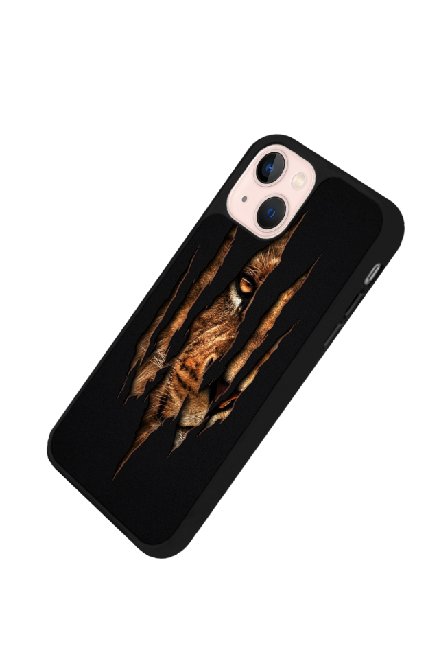 iPhone 13 Mini Uyumlu Aslan Tasarımlı Glossy Premium Kılıf