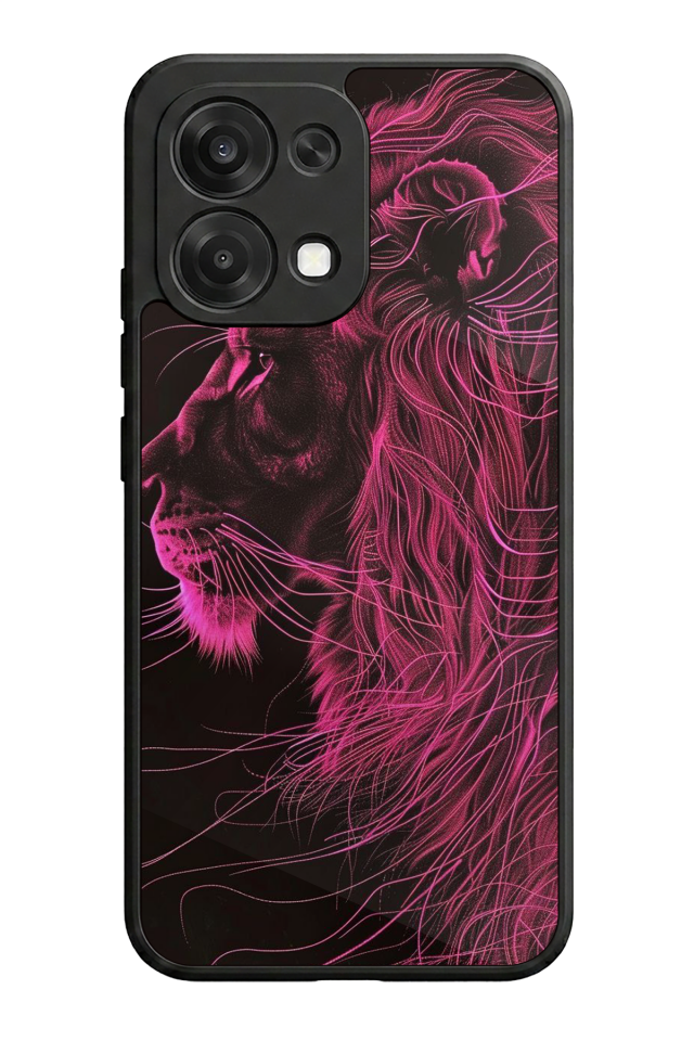 Oppo A6 Pro Uyumlu Aslan Tasarımlı Glossy Premium Kılıf