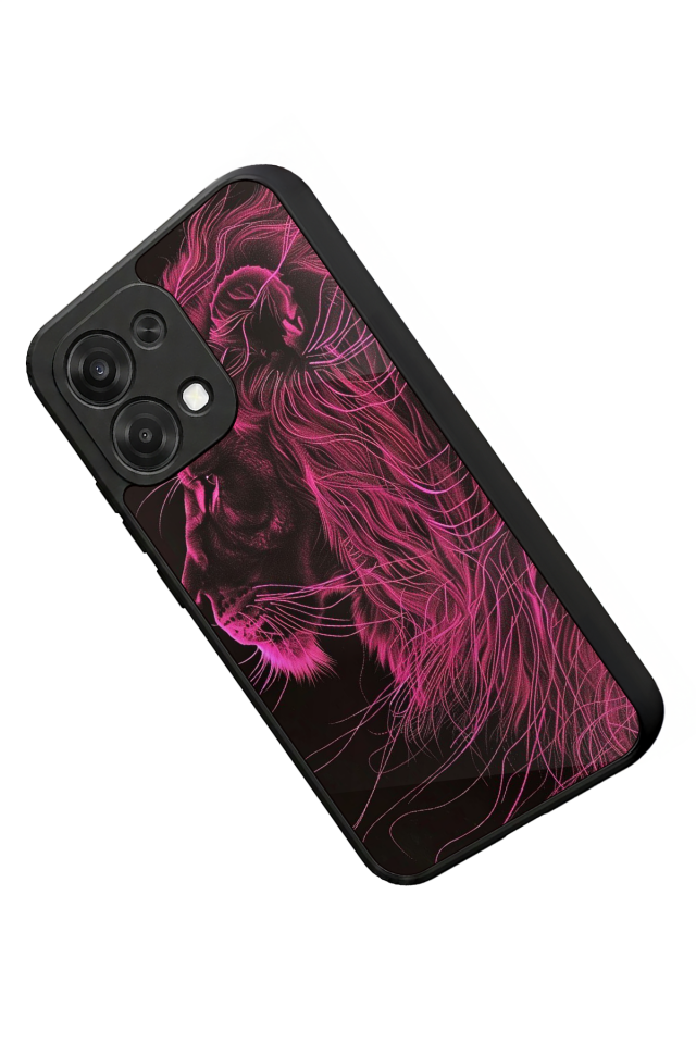 Oppo A6 Pro Uyumlu Aslan Tasarımlı Glossy Premium Kılıf