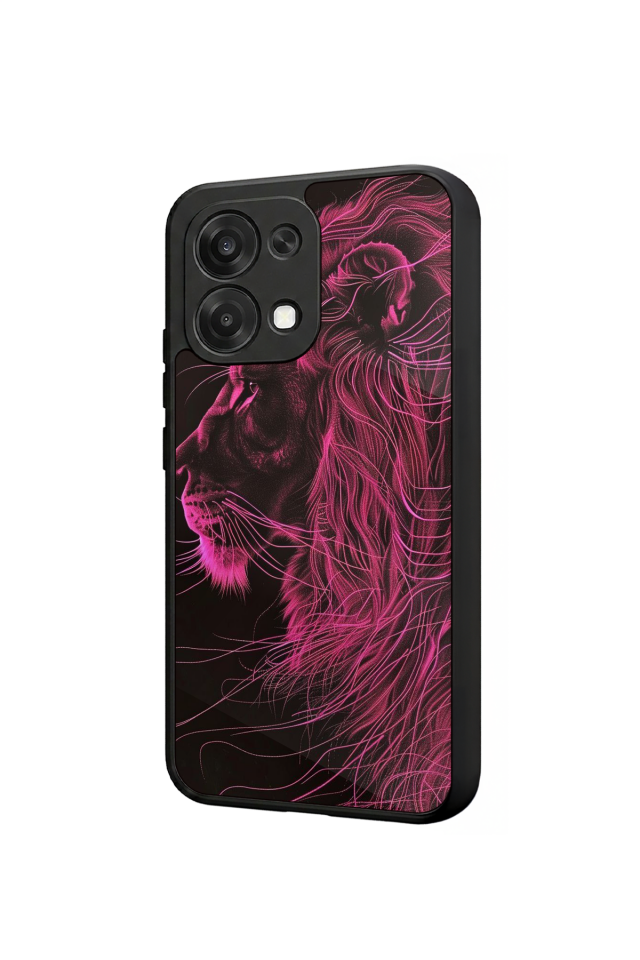 Oppo A6 Pro Uyumlu Aslan Tasarımlı Glossy Premium Kılıf