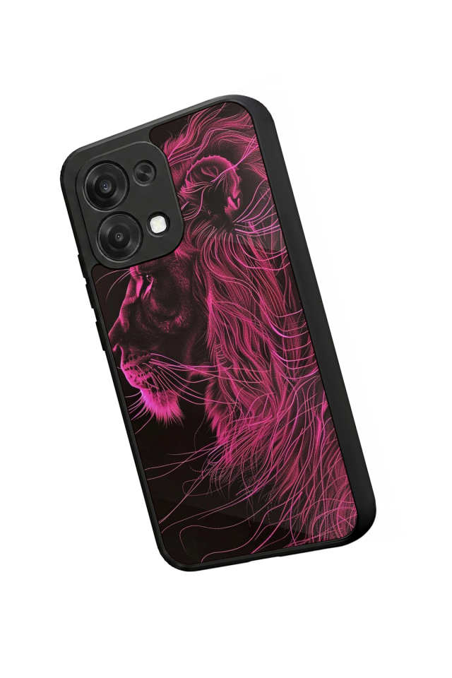 Oppo A6 Pro Uyumlu Aslan Tasarımlı Glossy Premium Kılıf