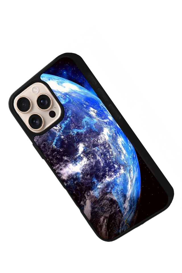 iPhone 16 Pro Uyumlu Ay Tasarımlı Glossy Premium Kılıf