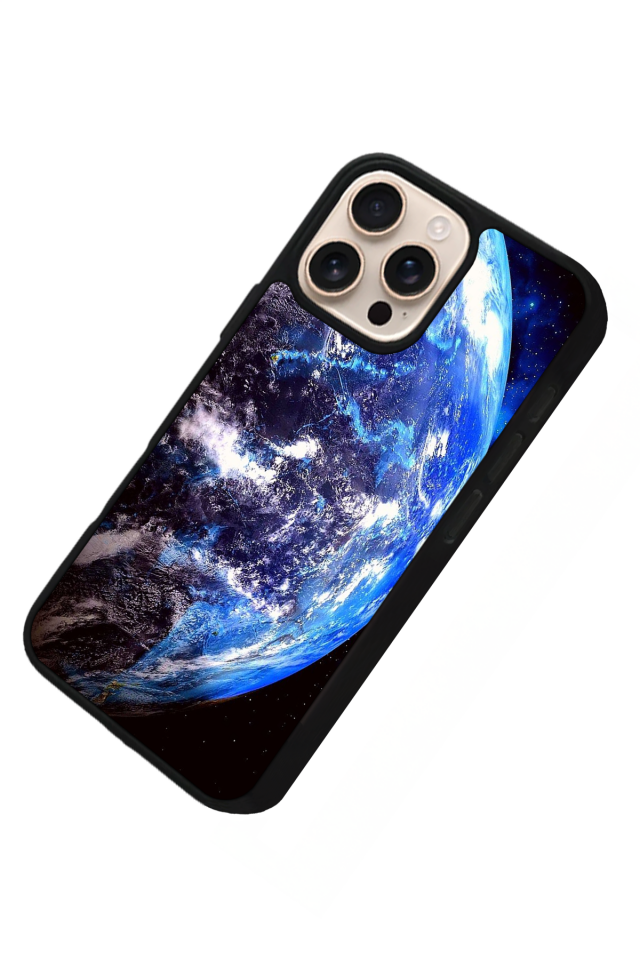 iPhone 16 Pro Uyumlu Ay Tasarımlı Glossy Premium Kılıf