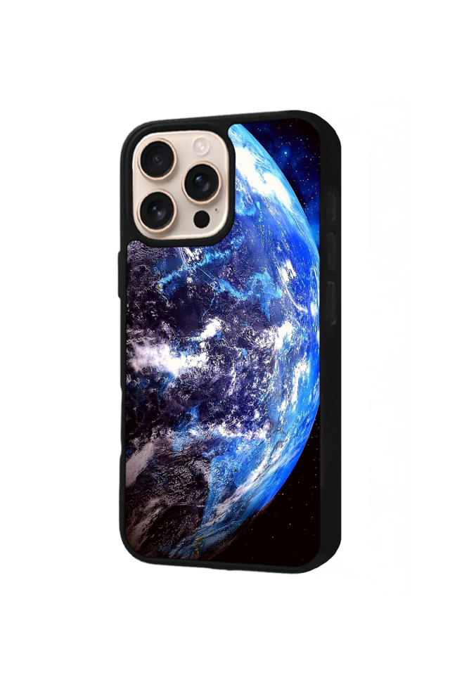 iPhone 16 Pro Uyumlu Ay Tasarımlı Glossy Premium Kılıf