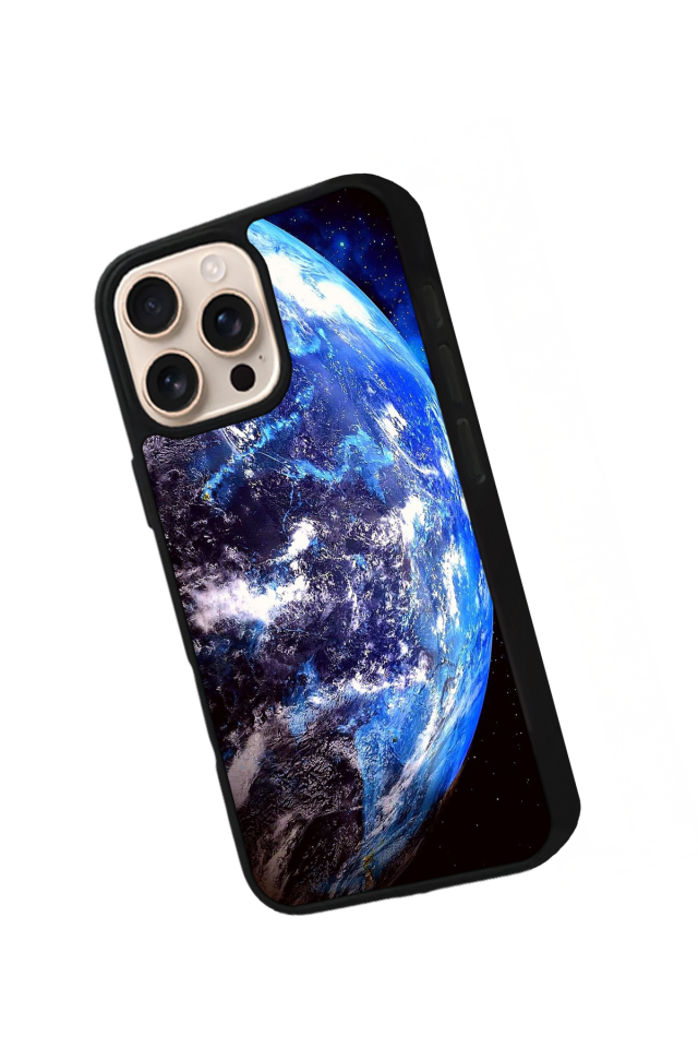 iPhone 16 Pro Uyumlu Ay Tasarımlı Glossy Premium Kılıf
