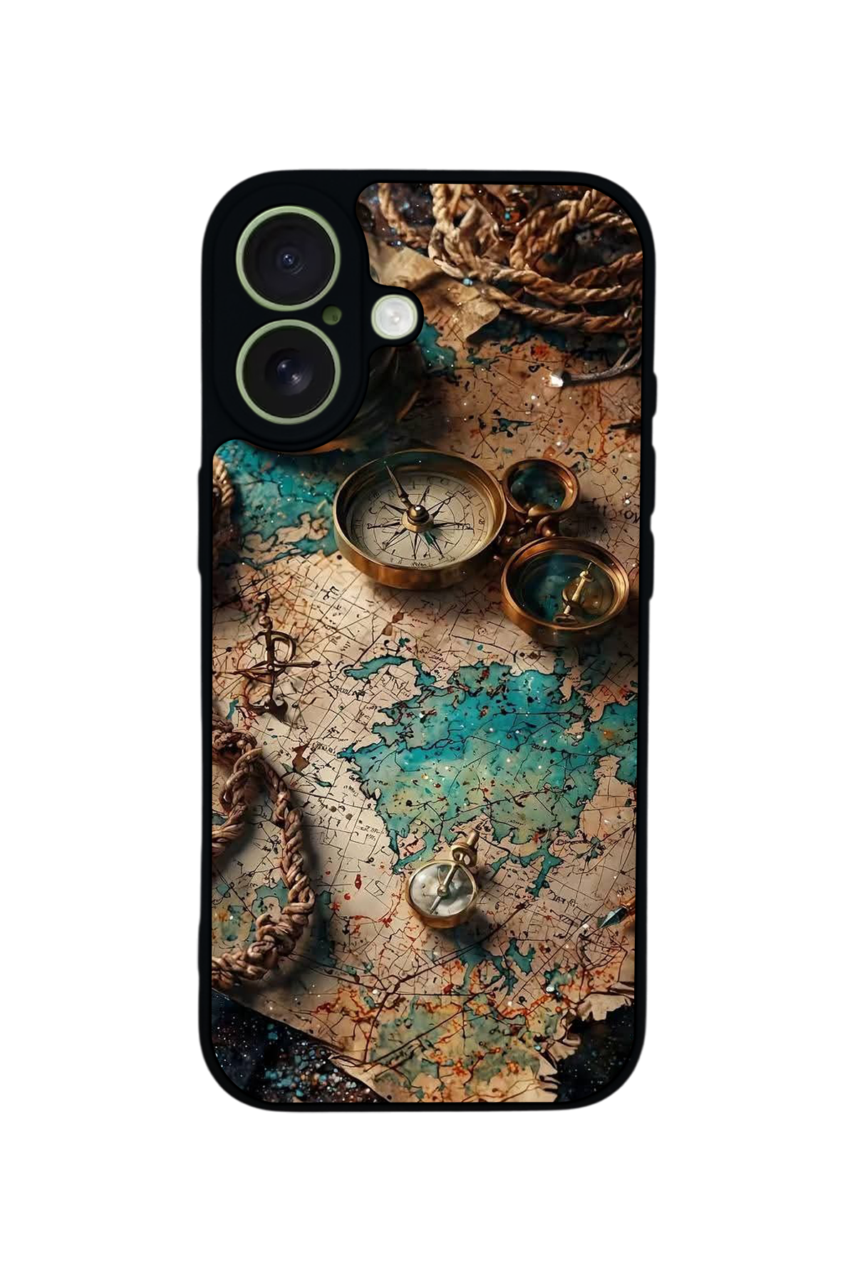 iPhone 17 Uyumlu Harita Tasarımlı Glossy Premium Kılıf