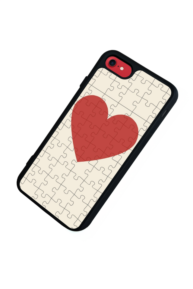 iPhone 8 Uyumlu Kalp Love Tasarımlı Glossy Premium Kılıf