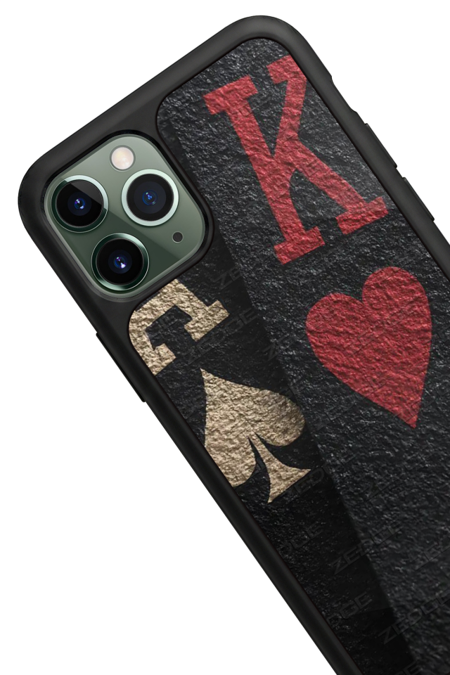 iPhone 11 Pro Max Uyumlu Kart Tasarımlı Glossy Premium Kılıf