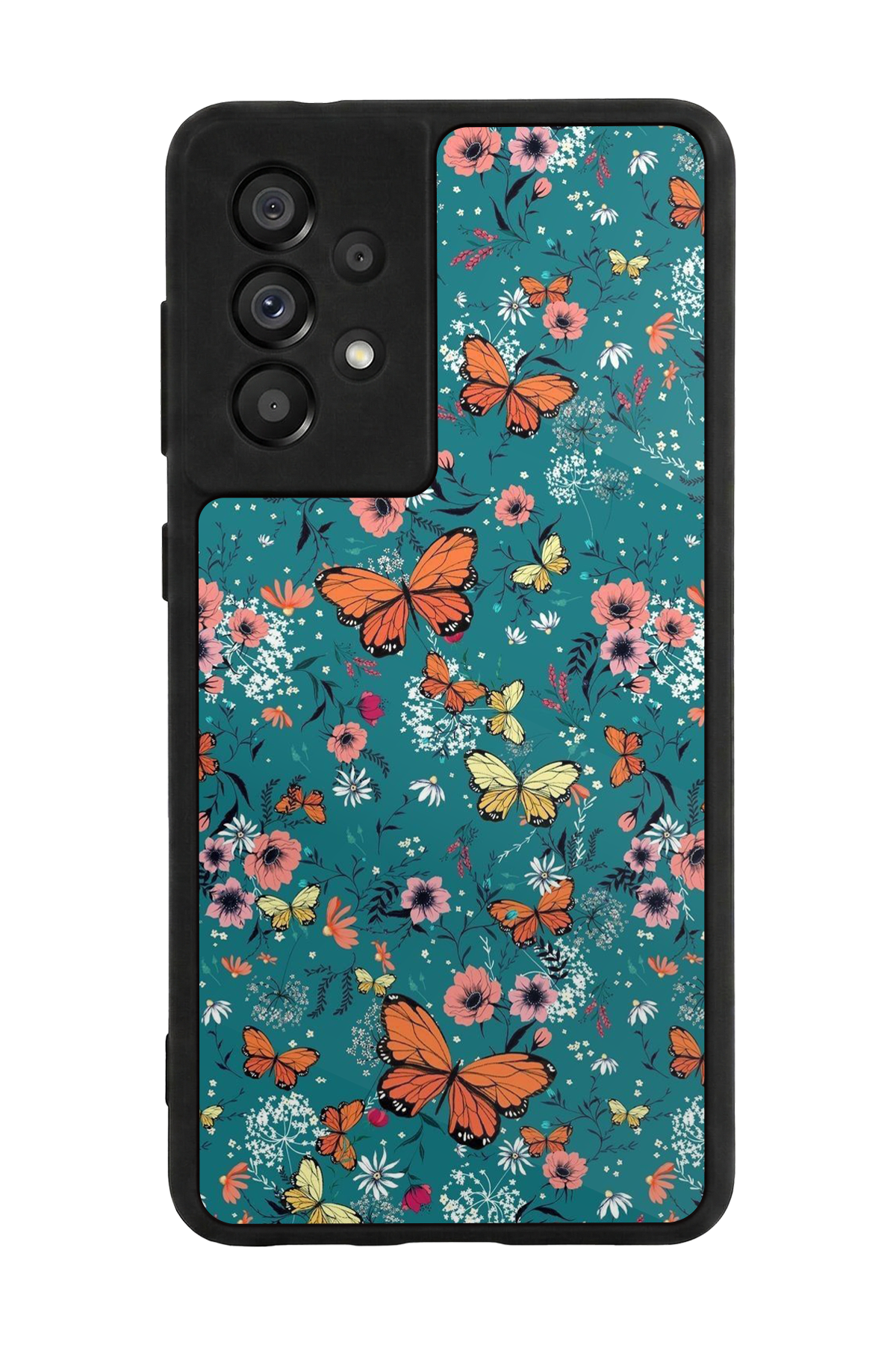Samsung Galaxy A73 Uyumlu Kelebek Tasarımlı Glossy Premium Kılıf