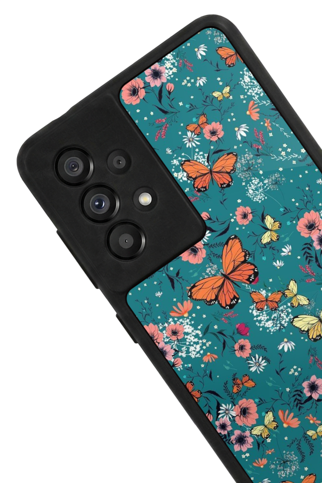Samsung Galaxy A73 Uyumlu Kelebek Tasarımlı Glossy Premium Kılıf