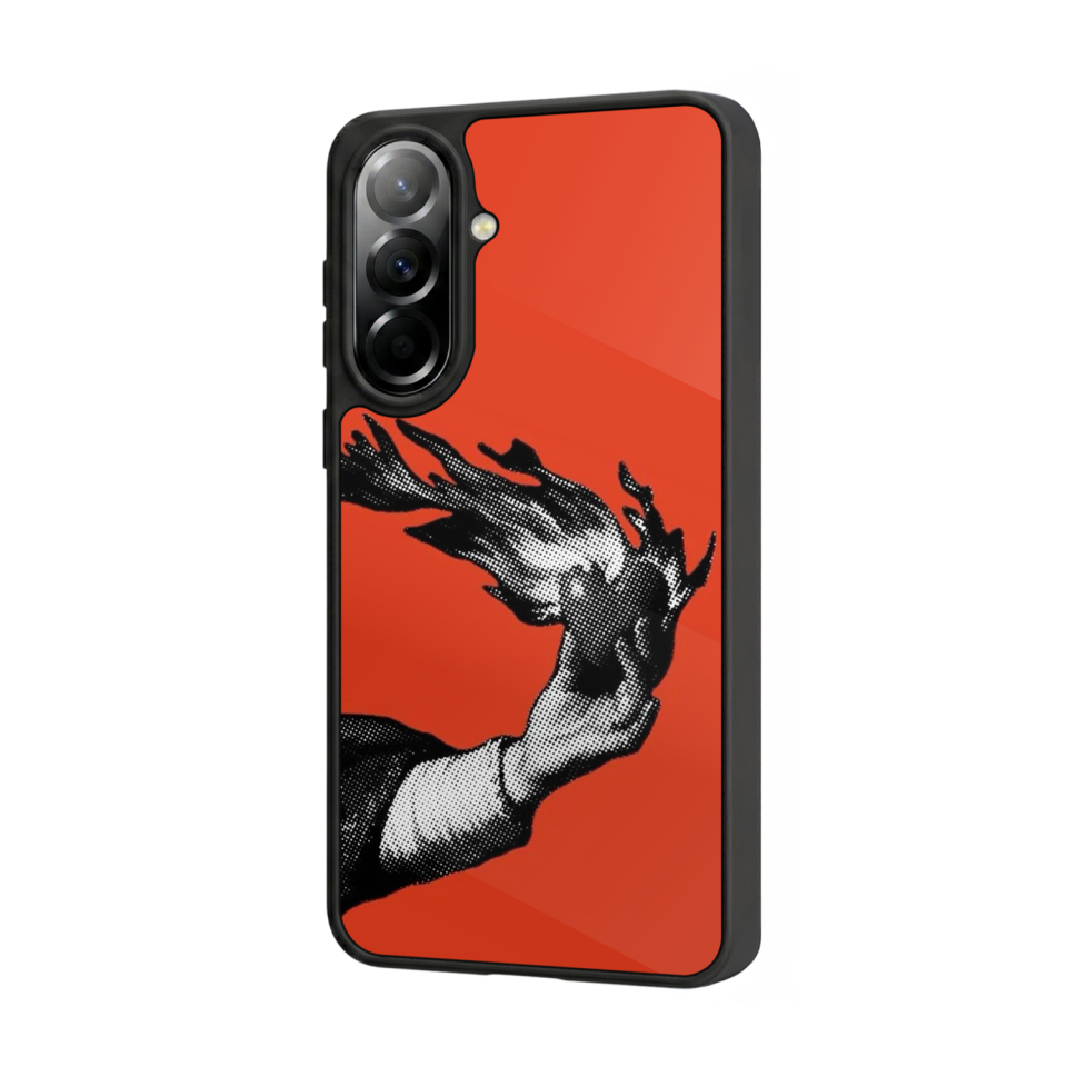 Samsung Galaxy A57 Uyumlu Kirmizi Tasarımlı Glossy Premium Kılıf
