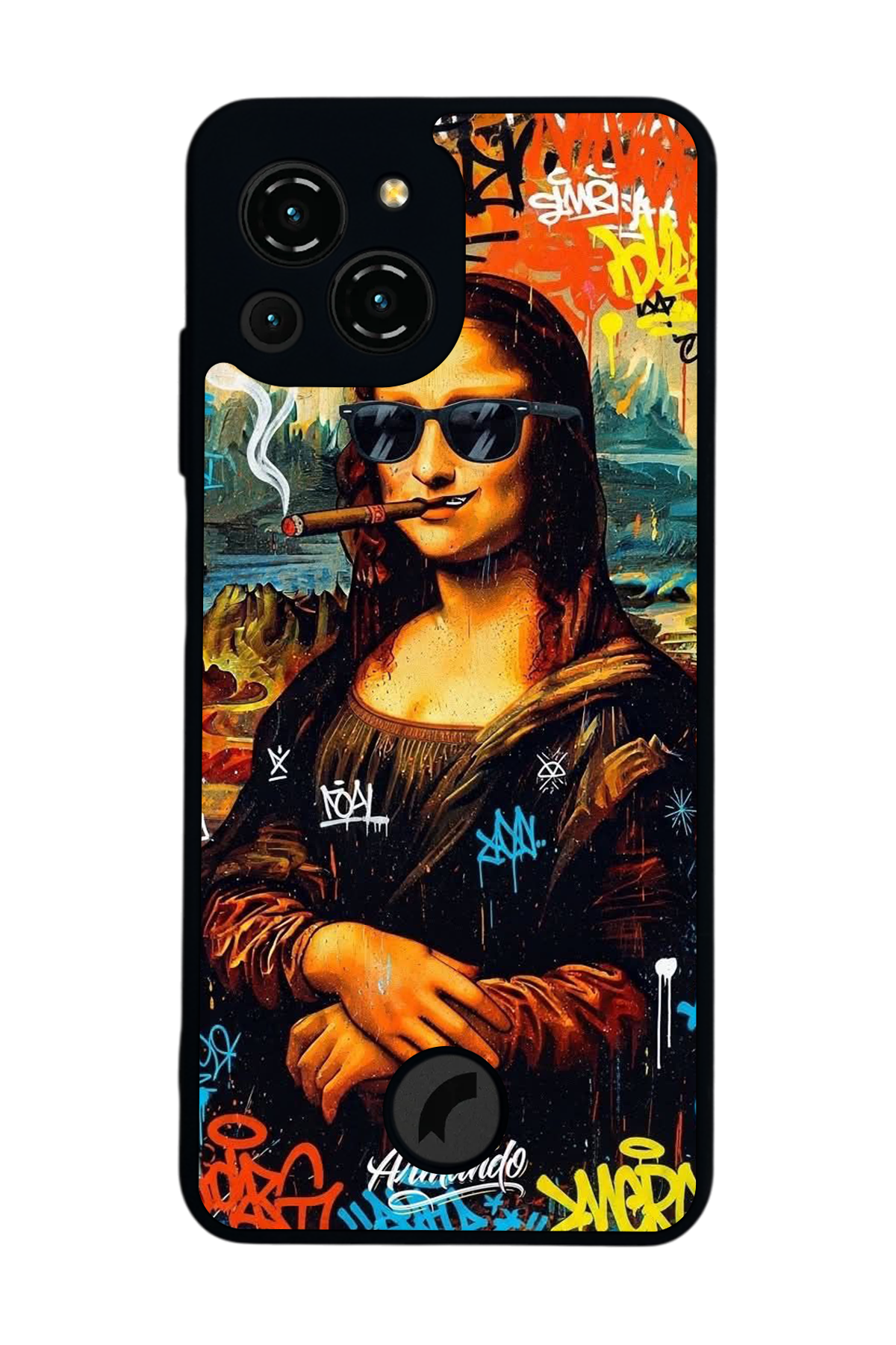 Reeder S23 Pro Max Uyumlu Monalisa Tasarımlı Glossy Premium Kılıf