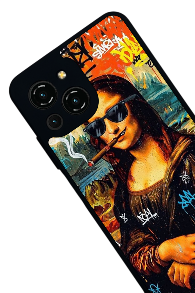 Reeder S23 Pro Max Uyumlu Monalisa Tasarımlı Glossy Premium Kılıf