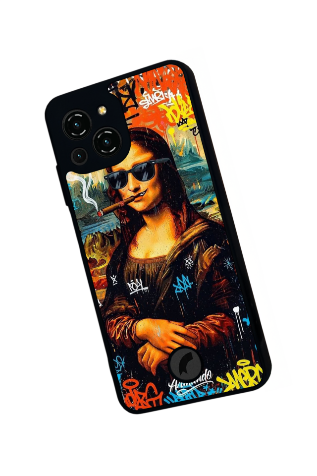 Reeder S23 Pro Max Uyumlu Monalisa Tasarımlı Glossy Premium Kılıf