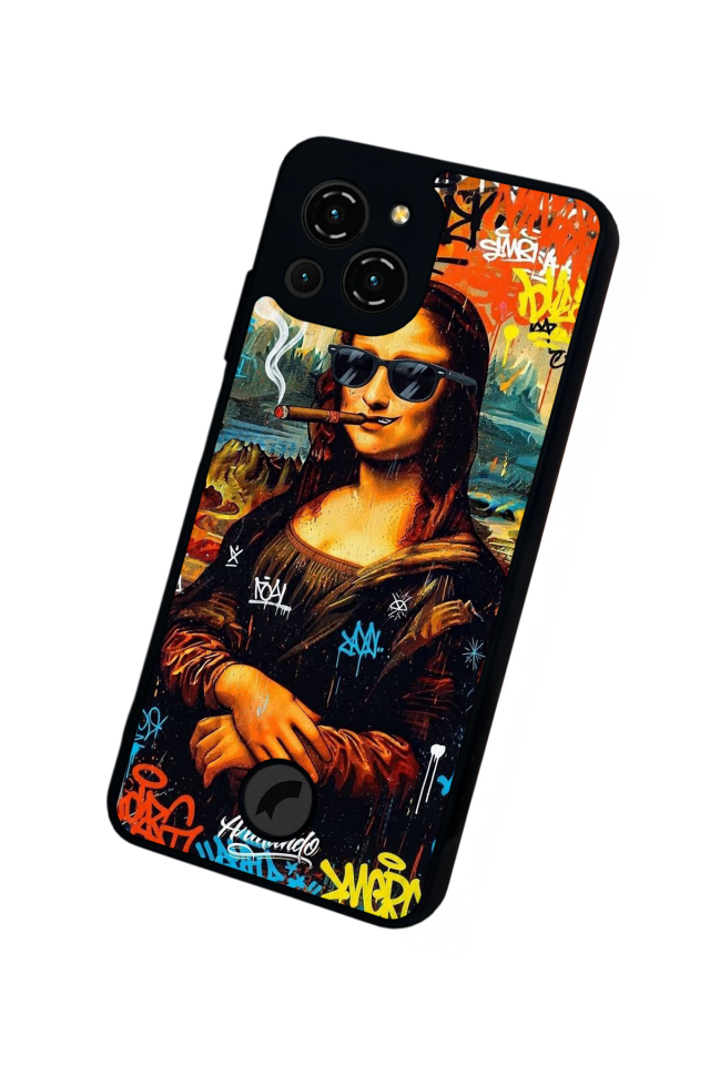 Reeder S23 Pro Max Uyumlu Monalisa Tasarımlı Glossy Premium Kılıf