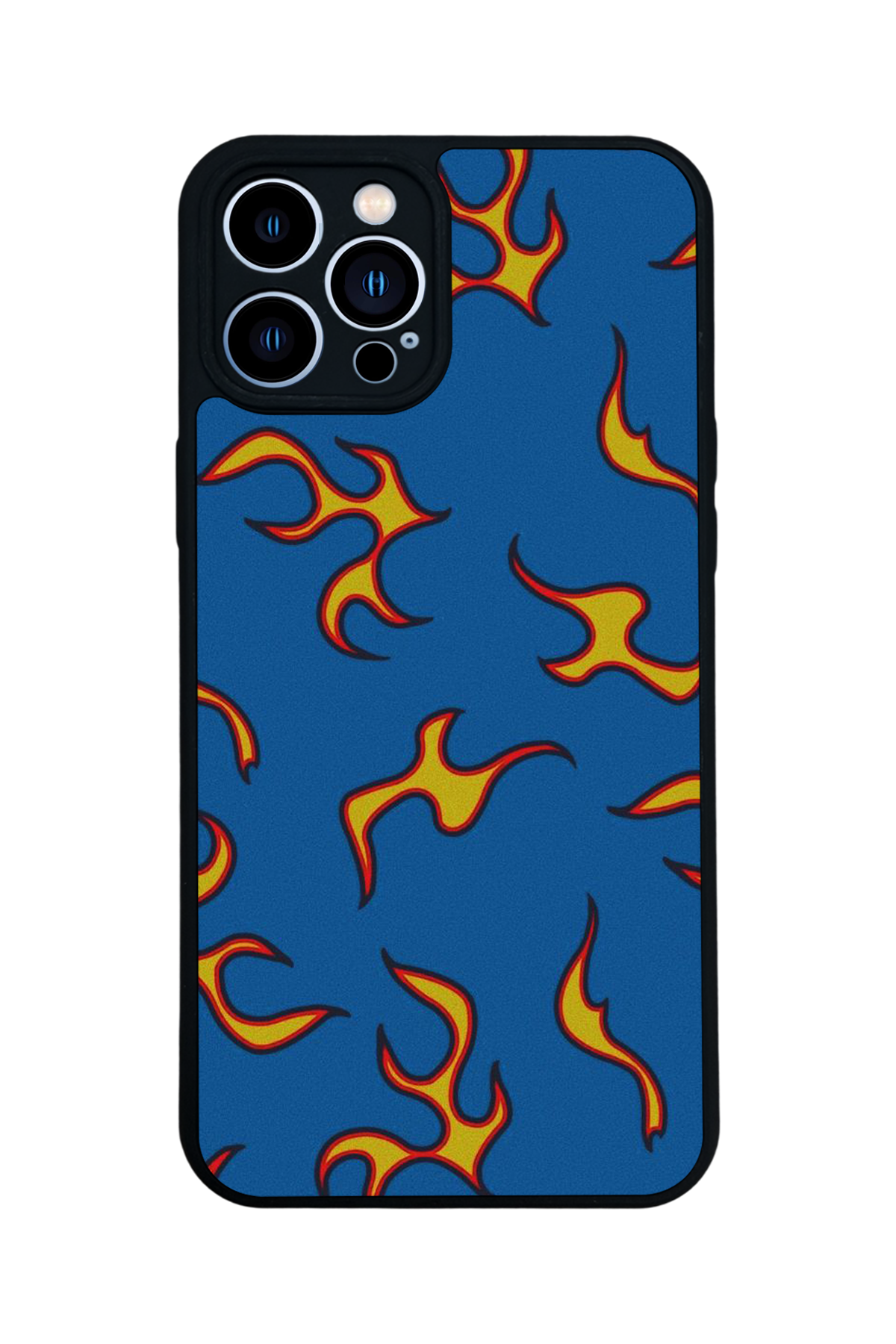 iPhone 13 Pro Max Uyumlu Retro Flame Patterns Tasarımlı Glossy Premium Kılıf