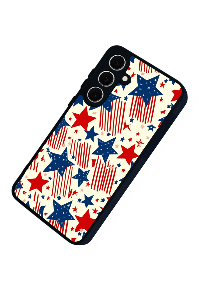 Samsung Galaxy A16 Uyumlu Retro Yildizlar Tasarımlı Glossy Premium Kılıf