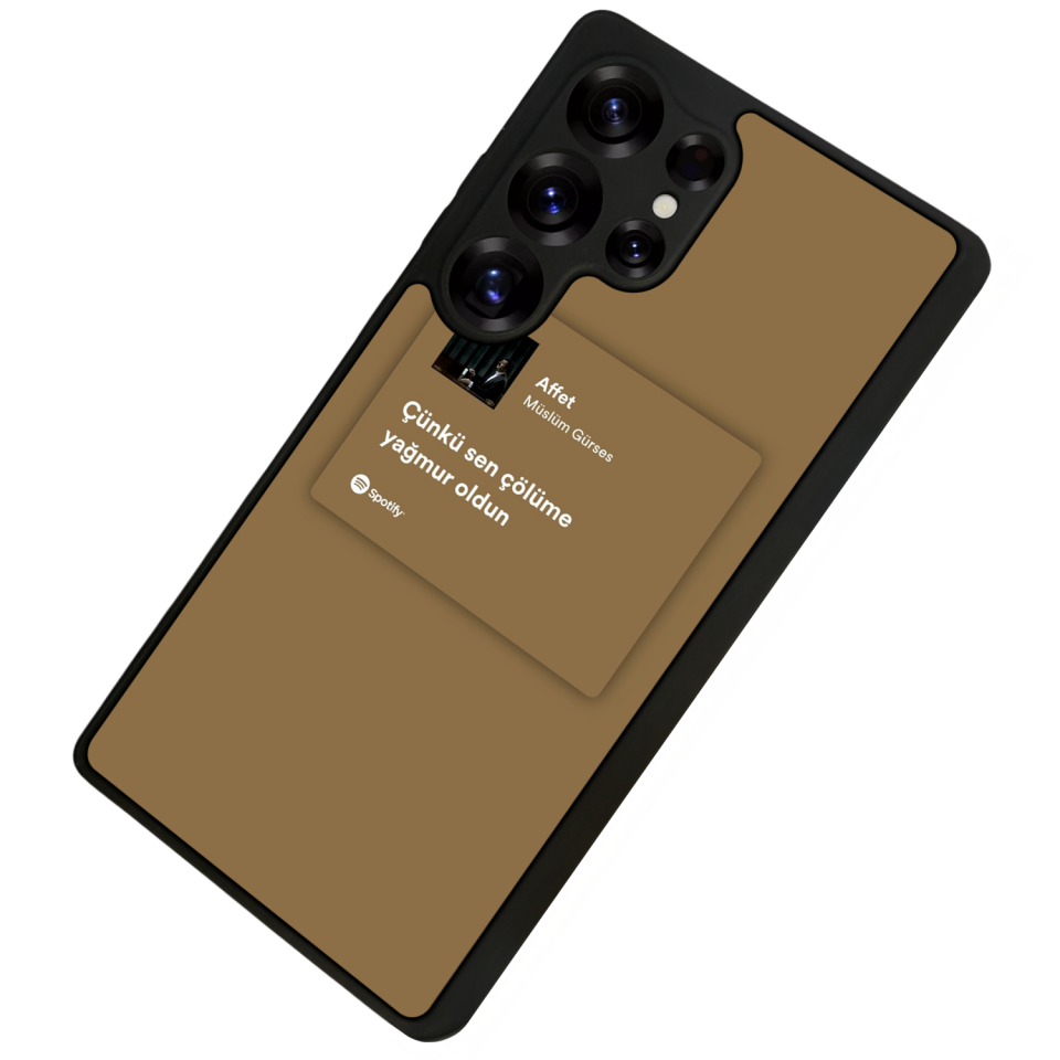 Samsung Galaxy S25 Ultra Uyumlu Sarki Sozleri Tasarımlı Glossy Premium Kılıf