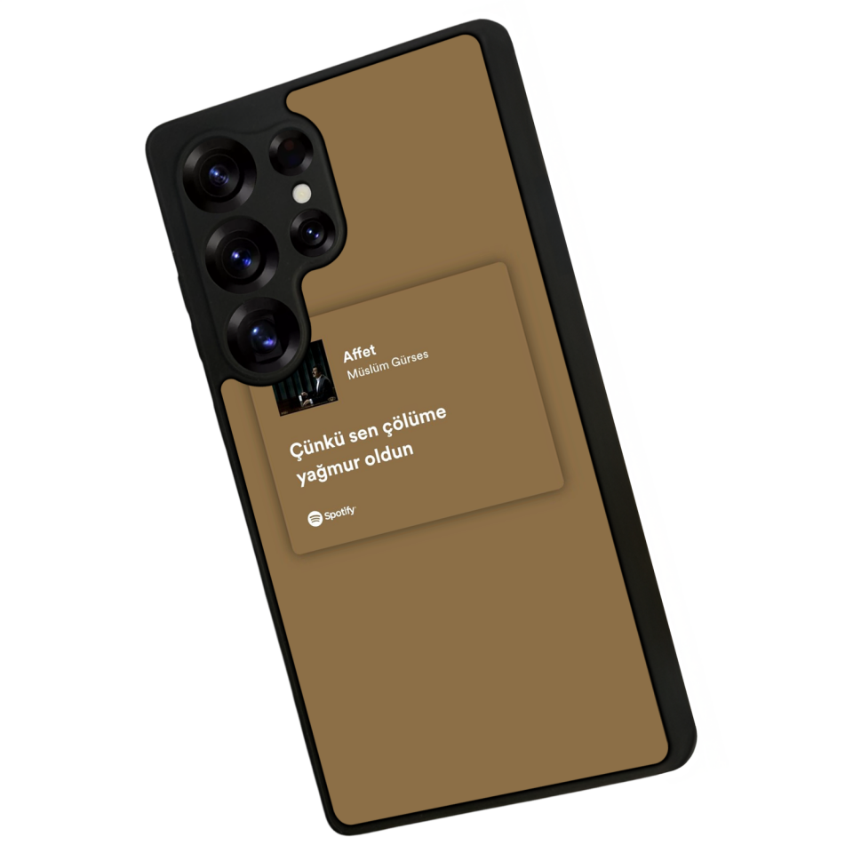 Samsung Galaxy S25 Ultra Uyumlu Sarki Sozleri Tasarımlı Glossy Premium Kılıf