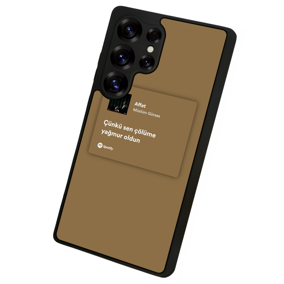 Samsung Galaxy S25 Ultra Uyumlu Sarki Sozleri Tasarımlı Glossy Premium Kılıf