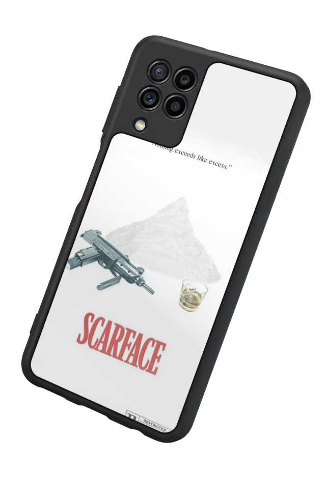 Samsung Galaxy M32 Uyumlu Scarface Tasarımlı Glossy Premium Kılıf
