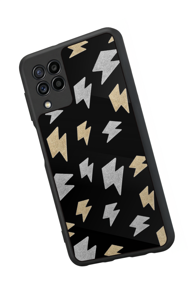 Samsung Galaxy M32 Uyumlu Simsek Tasarımlı Glossy Premium Kılıf