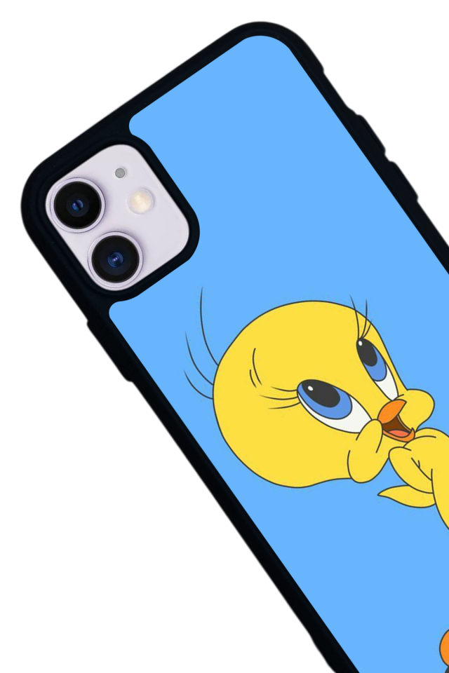 iPhone 11 Uyumlu Tweety Tasarımlı Glossy Premium Kılıf