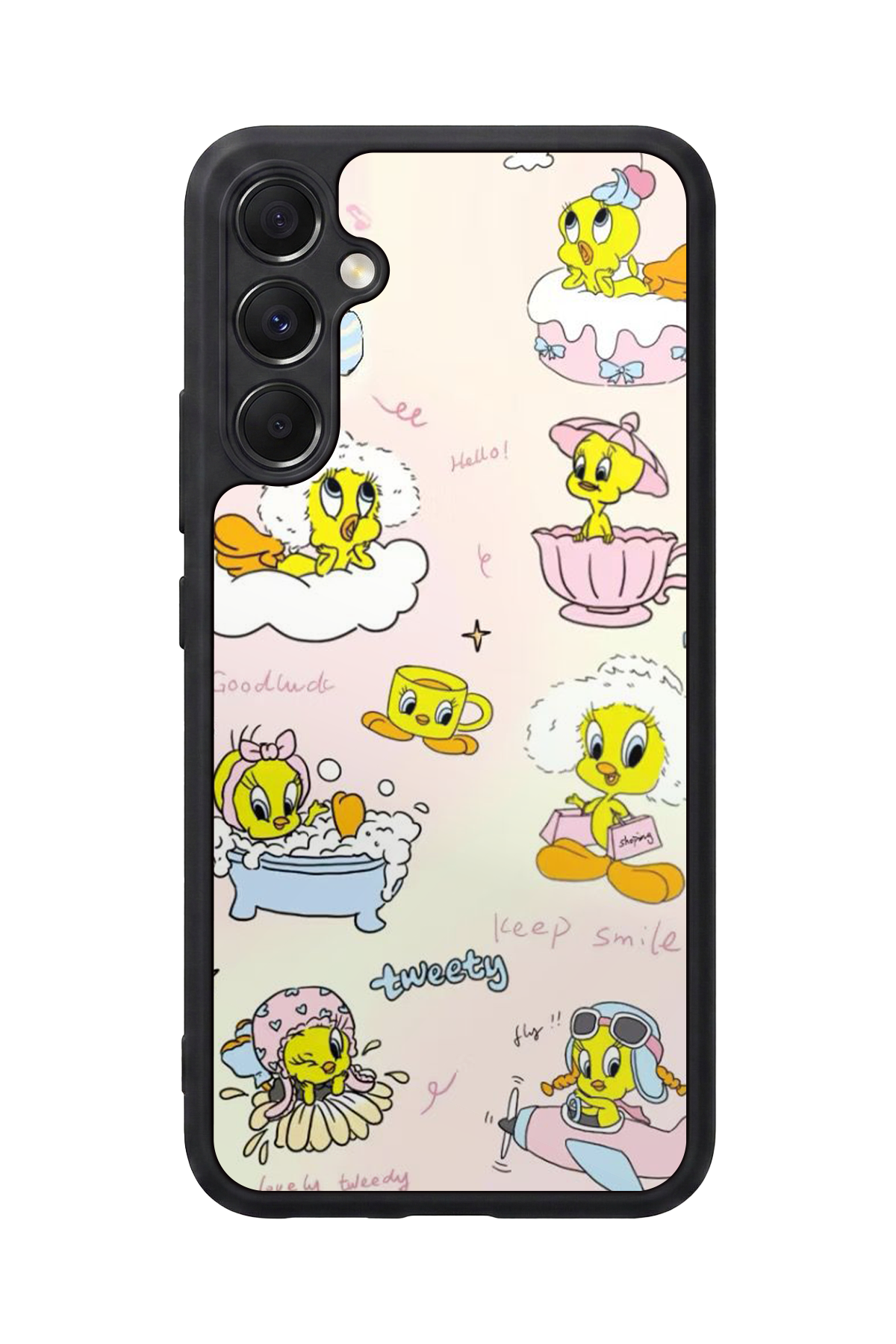 Samsung Galaxy M34 Uyumlu Tweety Tasarımlı Glossy Premium Kılıf