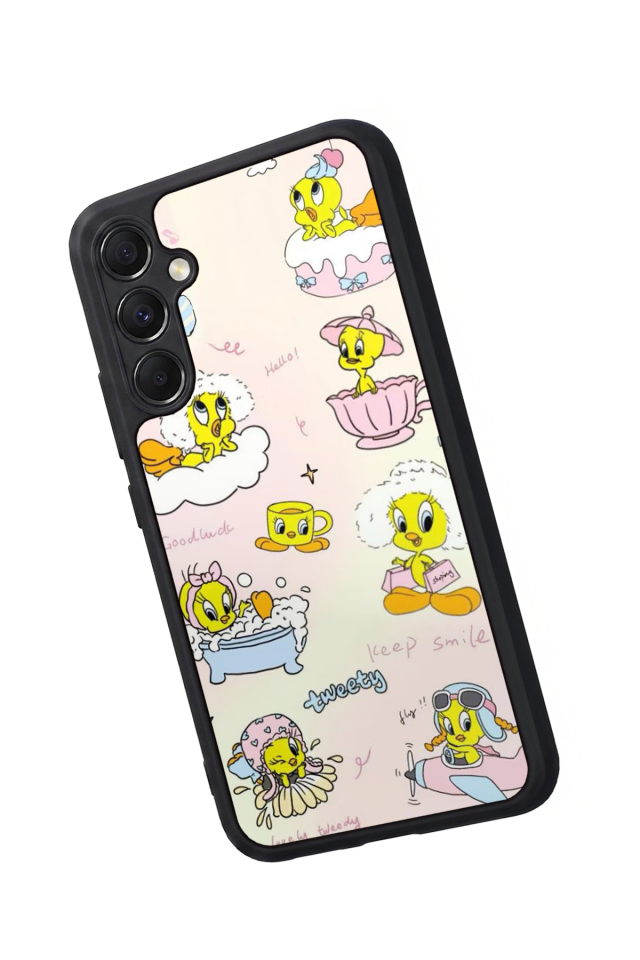 Samsung Galaxy M34 Uyumlu Tweety Tasarımlı Glossy Premium Kılıf