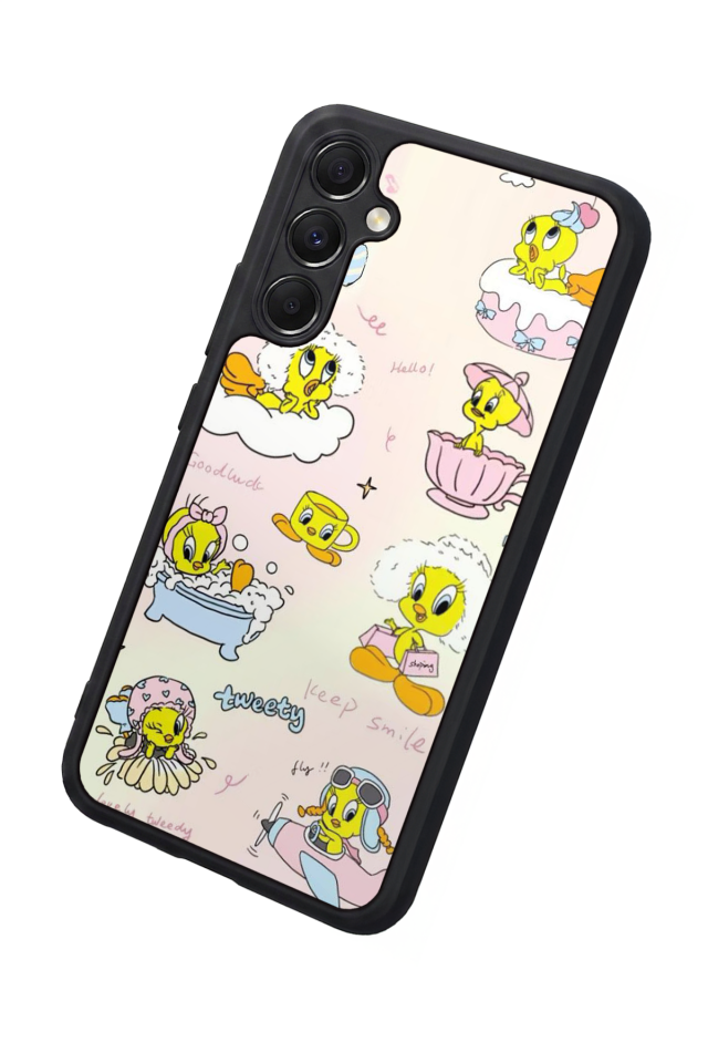 Samsung Galaxy M34 Uyumlu Tweety Tasarımlı Glossy Premium Kılıf