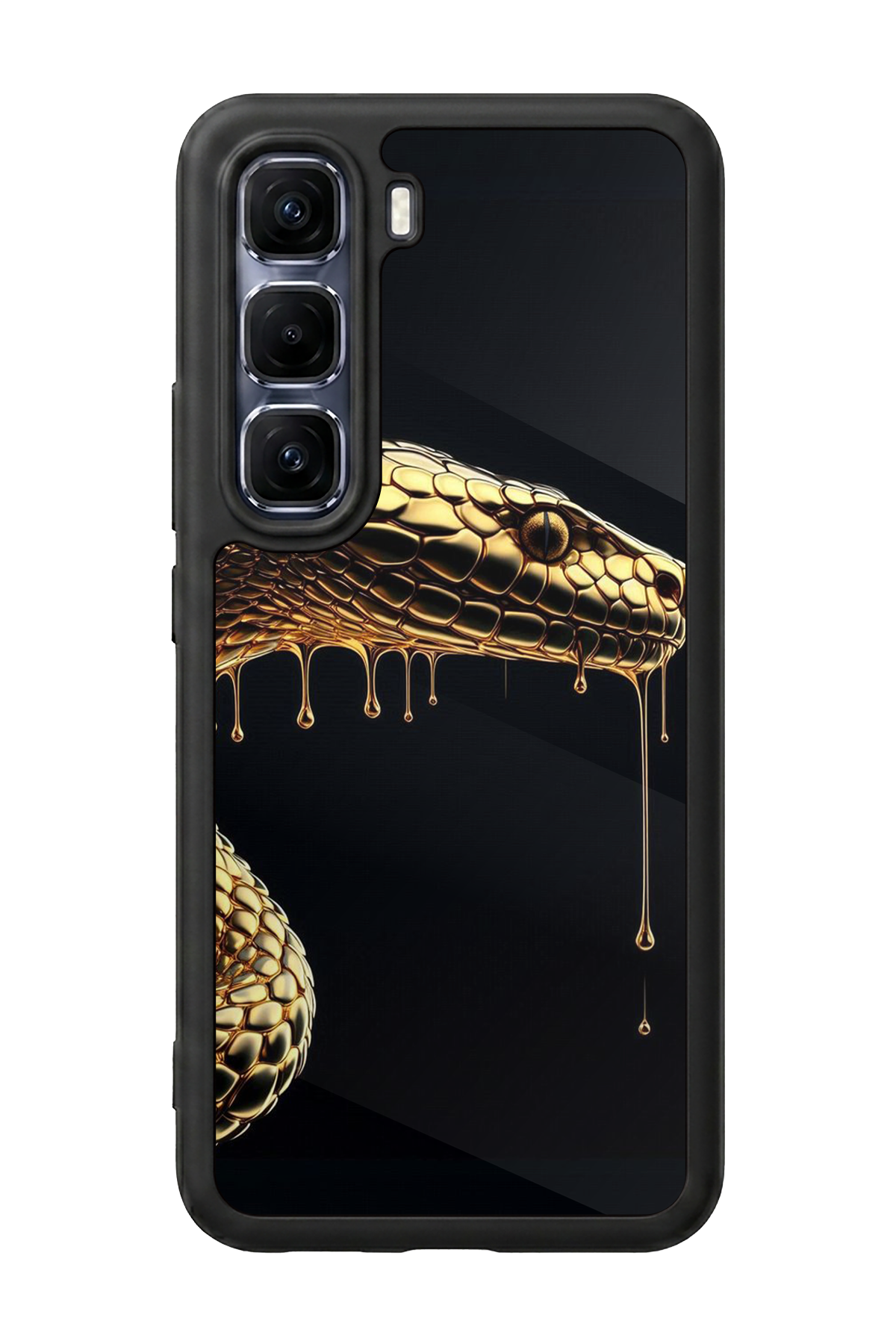 Infinix Hot 60 Pro Plus Uyumlu Yılan Tasarımlı Glossy Premium Kılıf