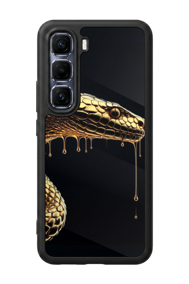 Infinix Hot 60 Pro Plus Uyumlu Yılan Tasarımlı Glossy Premium Kılıf