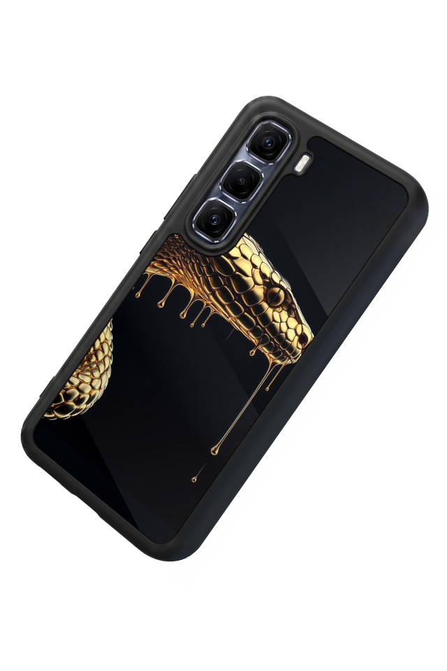 Infinix Hot 60 Pro Plus Uyumlu Yılan Tasarımlı Glossy Premium Kılıf